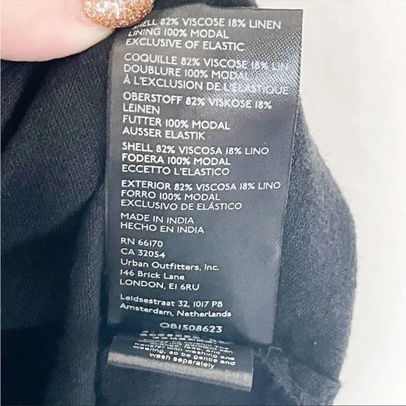 Free People String of Hearts Front Tie Button Down Maxi Dress | Black | … - Picture 11 of 11